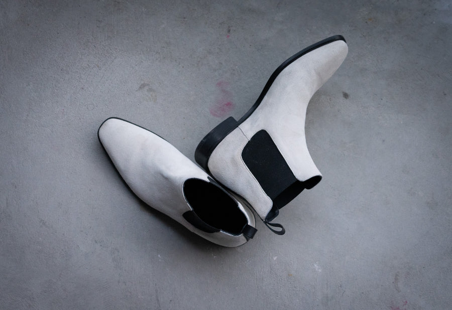 Blanc Chelsea Boots